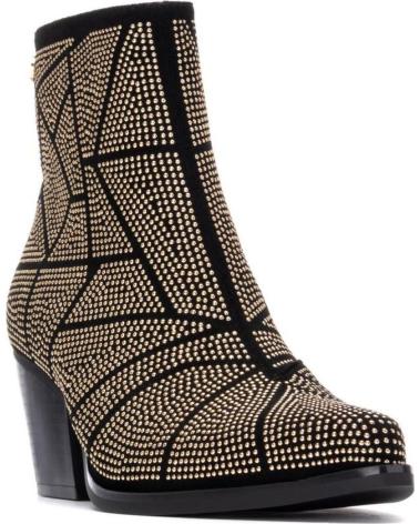 XTI 144670 GOLD COWBOY ANKLE BOOTS WITH GEOMETRIC PATTERN ORO