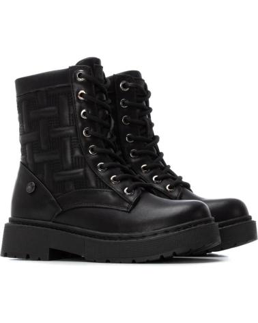 XTI 151337 BLACK LACE-UP ANKLE BOOTS WITH TRACK SOLE NEGRO