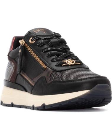 CARMELA 162517 BLACK SNEAKERS WITH RED DETAILS AND ZIPPER NEGRO