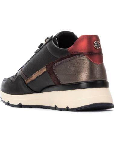 CARMELA 162517 BLACK SNEAKERS WITH RED DETAILS AND ZIPPER NEGRO