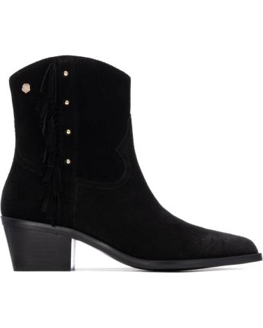 CARMELA 162663 BLACK COWBOY ANKLE BOOT NEGRO