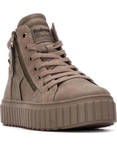 DEPORTIVA ALTA REFRESH 172891 TAUPE CON PLATAFORMA Y CREMALLERA TAUPE