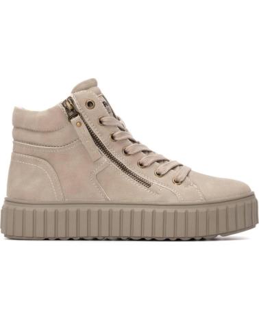 REFRESH BOTINES SNEAKER BEIGE 172891 CON PLATAFORMA Y CREMALLERA LATERAL BEIGE