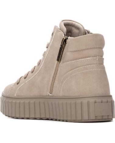 REFRESH BOTINES SNEAKER BEIGE 172891 CON PLATAFORMA Y CREMALLERA LATERAL BEIGE