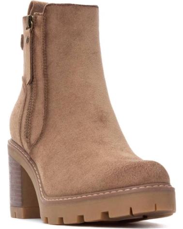 BOTÍN REFRESH 173031 BEIGE - SUELA TRACK Y TACÓN ANCHO BEIGE