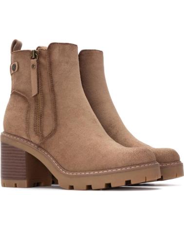 BOTÍN REFRESH 173031 BEIGE - SUELA TRACK Y TACÓN ANCHO BEIGE