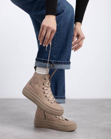 TÊNIS CANO ALTO REFRESH 173074 TAUPE TAUPE