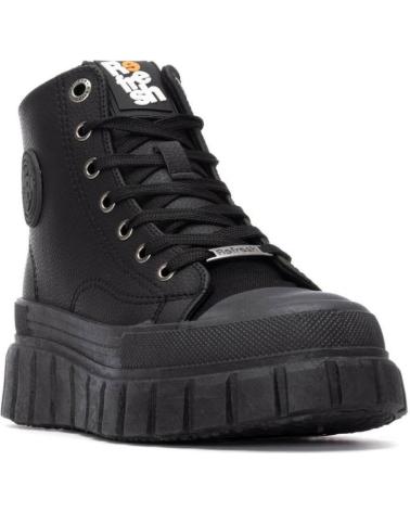 BOTAS DE CAÑA ALTA REFRESH 173076 NEGRAS CON SUELA TRACK NEGRO