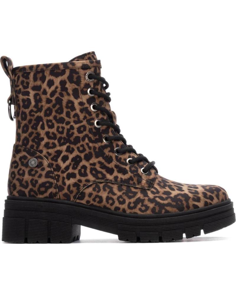 BOTINES REFRESH 173166 ESTAMPADO LEOPARDO CON CORDONES LEOPARDO