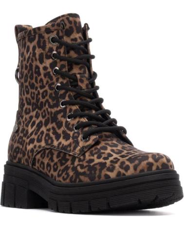 BOTINES REFRESH 173166 ESTAMPADO LEOPARDO CON CORDONES LEOPARDO