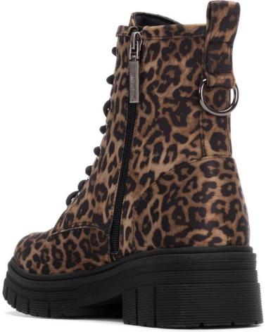 BOTINES REFRESH 173166 ESTAMPADO LEOPARDO CON CORDONES LEOPARDO