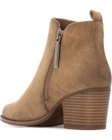 BOTÍN REFRESH 173180 BEIGE CON TACÓN Y CREMALLERA BEIGE