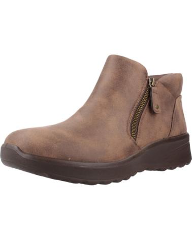 SKECHERS BOTINES PLANOS FALL IN BLOOM MARRÓN CHOC