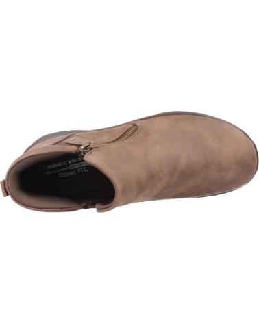 SKECHERS BOTINES PLANOS FALL IN BLOOM MARRÓN CHOC