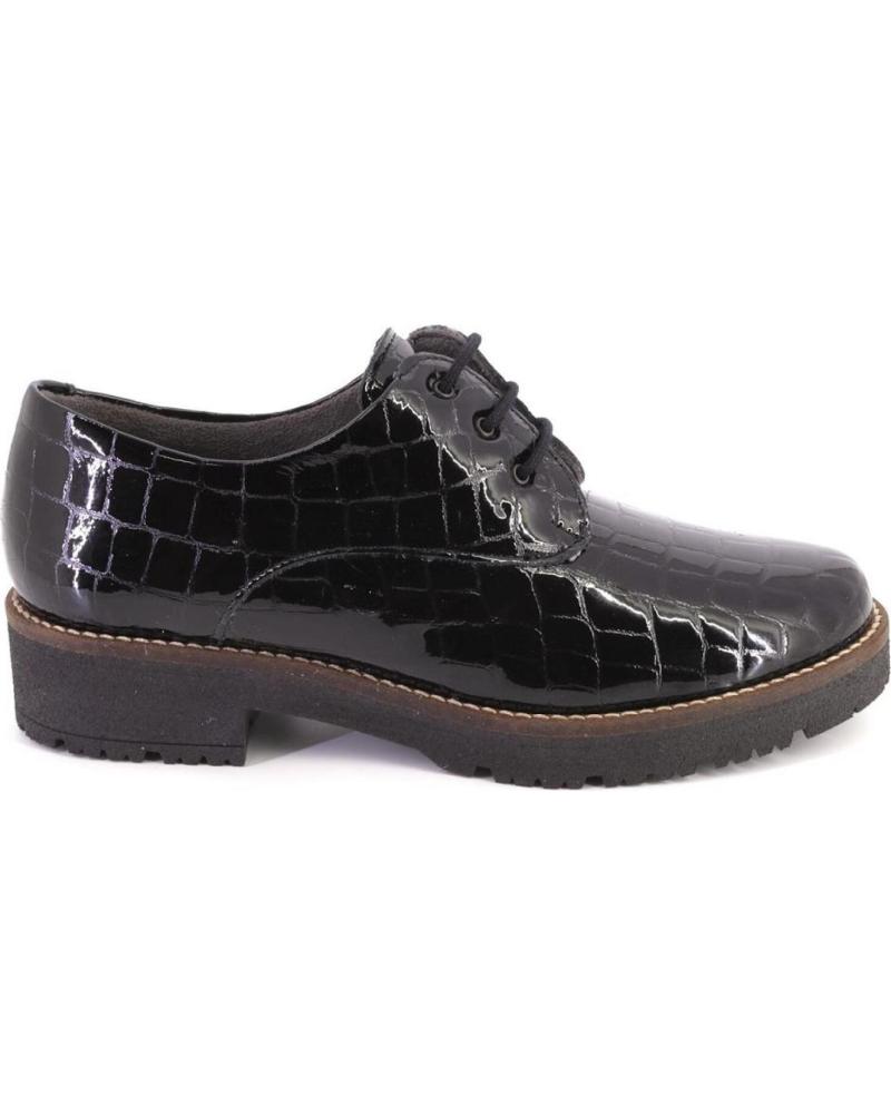 PITILLOS 10771 SAPATOS OXFORD DE ATACADORES EFEITO CROCODILO PRETO NEGRO