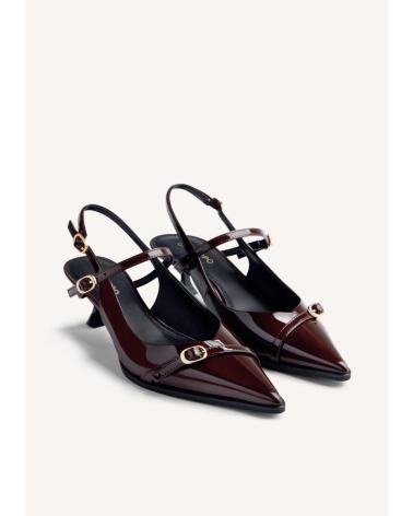 GIOSEPPO ZAPATOS TACON DESTALONADOS EFECTO CHAROL SABIN MARRóN