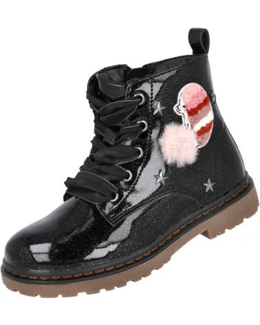 XTI BOOT 151385 BLACK PATENT WITH ORNAMENTS NEGRO