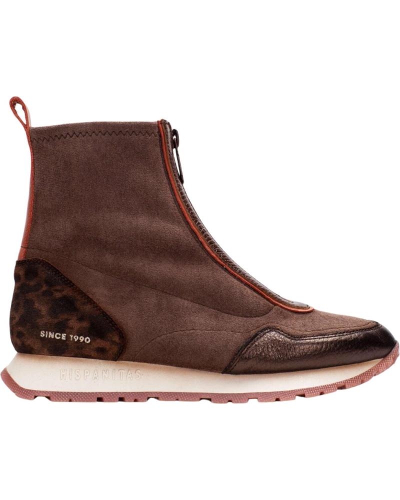 HISPANITAS KANSAS HI254354 - STIVALETTO IN PELLE MARRONE NOCCIOLA CON CERNIERA FRONTALE MARRóN