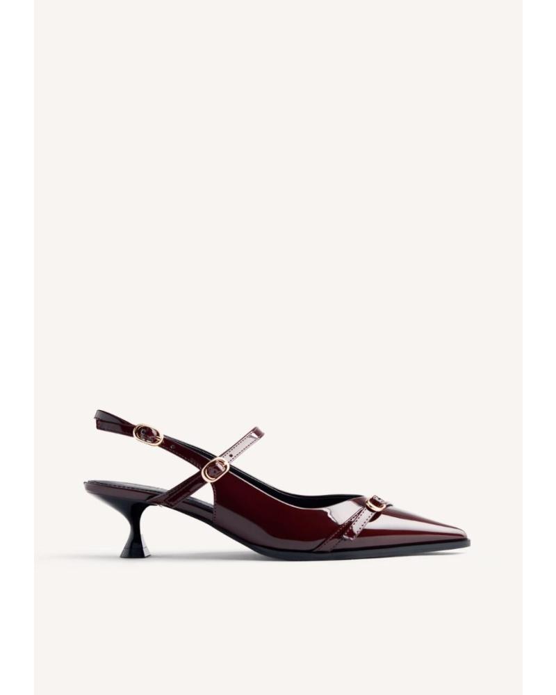 GIOSEPPO ZAPATOS TACON DESTALONADOS EFECTO CHAROL SABIN MARRóN