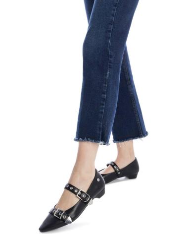 BALLERINE PIATTI XTI 144266 NERO CON FIBBIE NEGRO