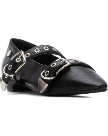 BALLERINE PIATTI XTI 144266 NERO CON FIBBIE NEGRO