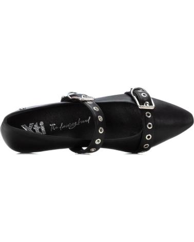BALLERINE PIATTI XTI 144266 NERO CON FIBBIE NEGRO