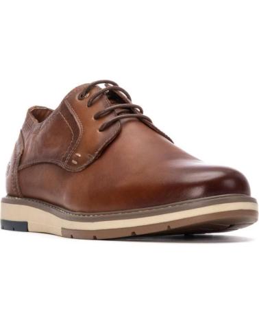 CHAUSSURE CARMELA 162678 CAMEL À LACETS EN CUIR CAMEL