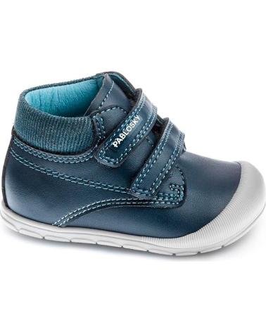 BOTINHA PABLOSKY BAREFOOT COM VELCROS AZUL AZUL