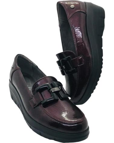 MYSOFT MOKASSIN 25M585 BORDEAUX MIT PLATEAUSOHLE BURDEOS