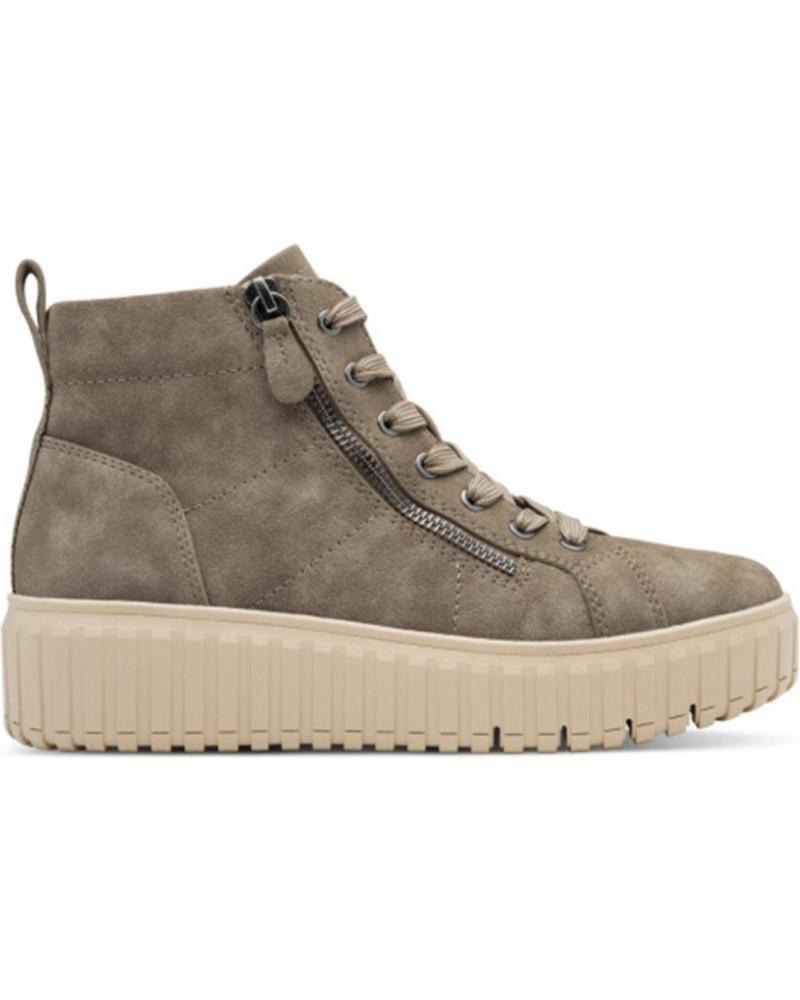 STIVALETTO VEGANO JANA 25264 TORTORA CON ZEPPA E CERNIERA TAUPE