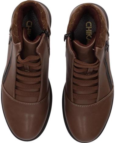 CHIKA10 ESTEPA 16 TAUPE STIEFELETTEN MIT REISSVERSCHLUSS UND DEZENTER PLATEAU-SOHLE TAUPE-TAUPE