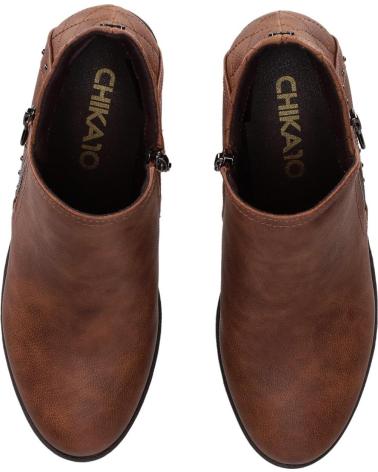 BOTIM CHIKA10 KURAZO 40 EM COURO MARROM CLARO CUERO-LG BROWN