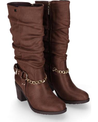 STIVALI ALTI CHIKA10 KURAZO 36N MARRONI CON CATENA E FIBBIE MARRON-BROWN