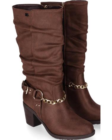 STIVALI ALTI CHIKA10 KURAZO 36N MARRONI CON CATENA E FIBBIE MARRON-BROWN