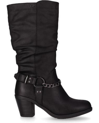 BOTAS ALTAS CHIKA10 KURAZO 36N NEGRAS CON CADENA Y HEBILLAS NEGRO-BLACK