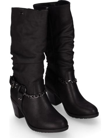 BOTAS ALTAS CHIKA10 KURAZO 36N NEGRAS CON CADENA Y HEBILLAS NEGRO-BLACK