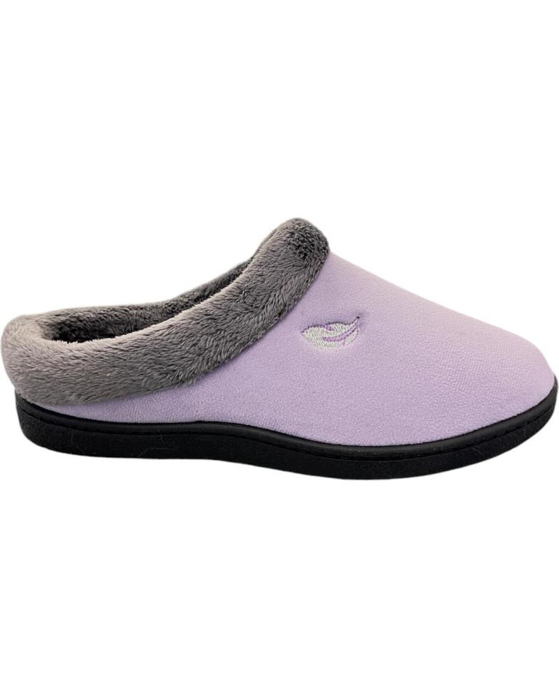 PLUMAFLEX PANTOFOLE CASA 12230 HOLLAND SENZA TACCO LILLA CON RICAMO PIUMA MORADO