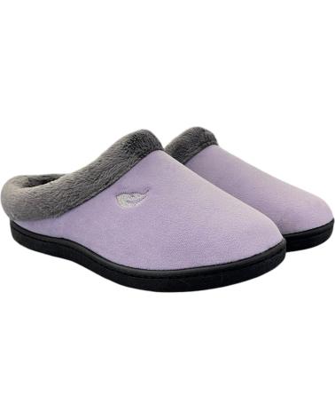 PLUMAFLEX PANTOFOLE CASA 12230 HOLLAND SENZA TACCO LILLA CON RICAMO PIUMA MORADO