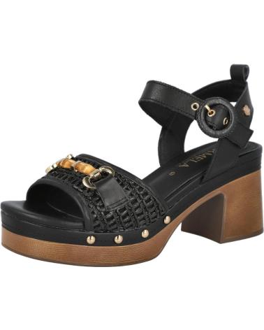 L&R SHOES CARMELA 162367 SANDALIAS DE TACON ANCHO MUJER NEGRO