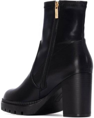 XTI ANKLE BOOT 144525 BLACK WITH PLATFORM AND BLOCK HEEL NEGRO