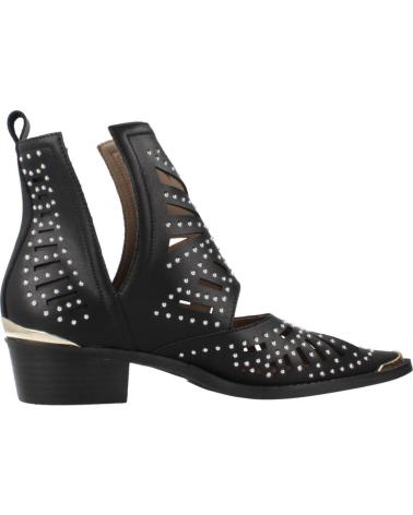 BOTINES CUT-OUT EXE MILAN 017E CON TACHUELAS Y PUNTA METÁLICA NEGROS BLACK