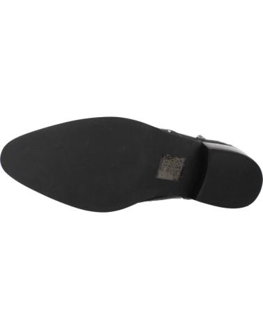 BOTINES CUT-OUT EXE MILAN 017E CON TACHUELAS Y PUNTA METÁLICA NEGROS BLACK