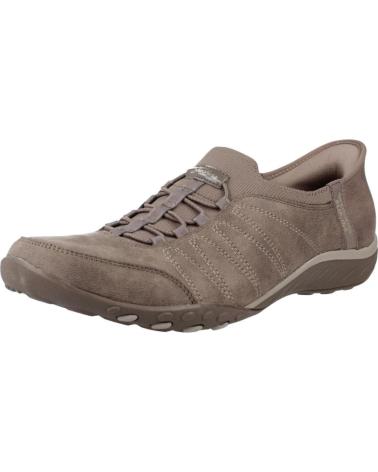 SKECHERS BREATHE-EASY HOME SLIP-INS BEIGE OSCURO DKTP DKTP