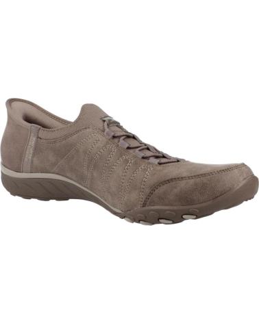 SKECHERS BREATHE-EASY HOME SLIP-INS BEIGE OSCURO DKTP DKTP