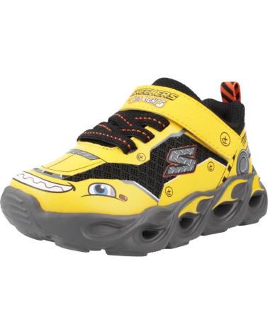 SKECHERS ZAPATILLAS THERMO-FLASH TRUCK YLBK AMARILLAS CON LUCES YLBK