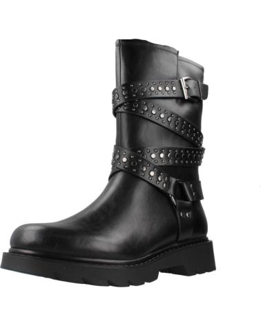 BOTINES MOTEROS TAMARIS 25466-43 NEGROS CON HEBILLAS Y TACHUELAS BLACK