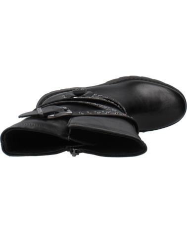 BOTINES MOTEROS TAMARIS 25466-43 NEGROS CON HEBILLAS Y TACHUELAS BLACK
