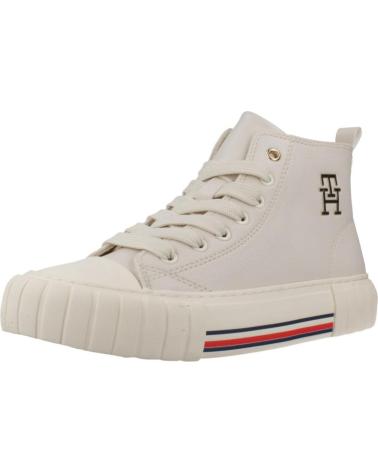 ZAPATILLAS TOMMY HILFIGER HIGH TOP LACE-UP SNEAKER EN BLANCO IVORY IVORY