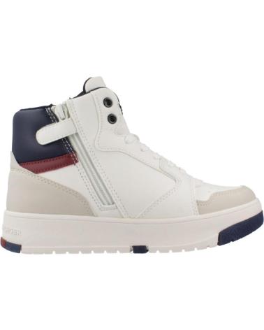 TOMMY HILFIGER MID CUT LACE-UP SNEAKER BLANCO AZUL WHTBLUE