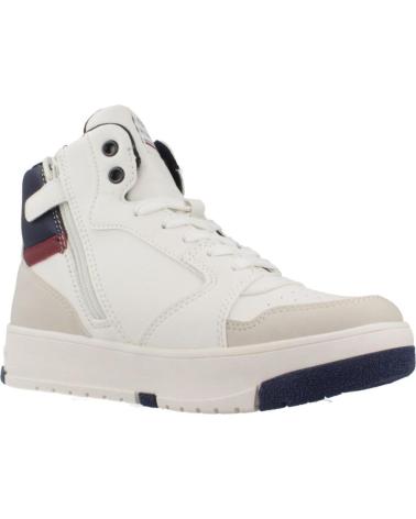 TOMMY HILFIGER MID CUT LACE-UP SNEAKER BLANCO AZUL WHTBLUE